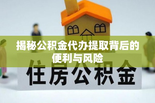 岱岳揭秘公积金代办提取背后的便利与风险