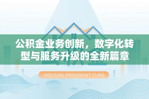 双牌公积金业务创新，数字化转型与服务升级的全新篇章