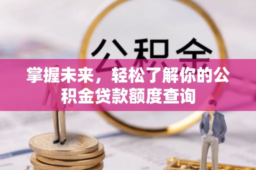 太麻里掌握未来，轻松了解你的公积金贷款额度查询